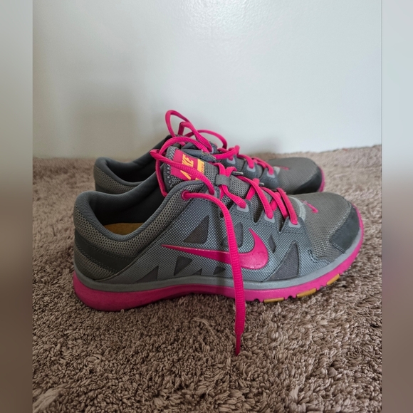 Nike Shoes - Nike Gray and Pink Athletic Running Shoes